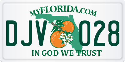 FL license plate DJVO28