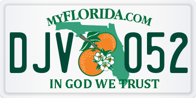 FL license plate DJVO52