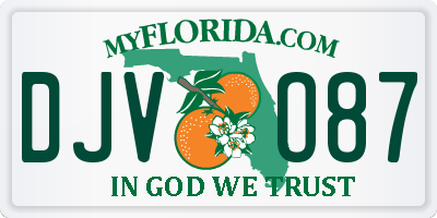FL license plate DJVO87
