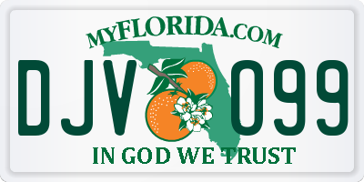 FL license plate DJVO99