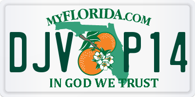 FL license plate DJVP14