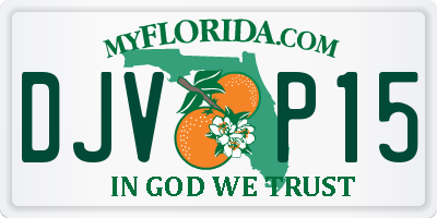 FL license plate DJVP15