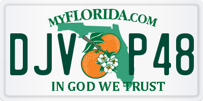 FL license plate DJVP48