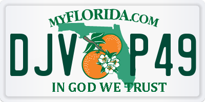 FL license plate DJVP49