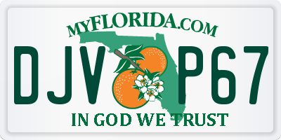 FL license plate DJVP67