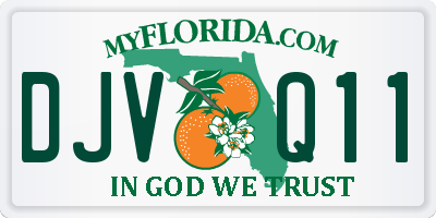 FL license plate DJVQ11