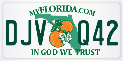 FL license plate DJVQ42