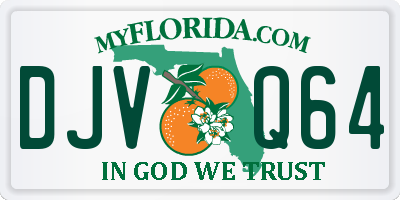 FL license plate DJVQ64