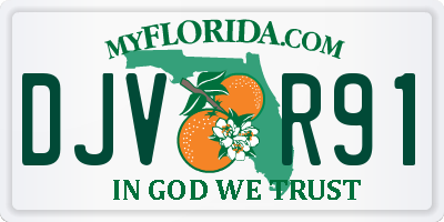 FL license plate DJVR91