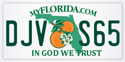 FL license plate DJVS65