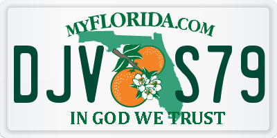 FL license plate DJVS79