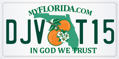FL license plate DJVT15