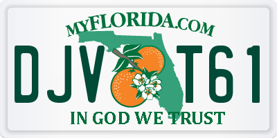 FL license plate DJVT61