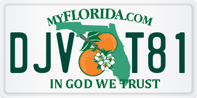 FL license plate DJVT81