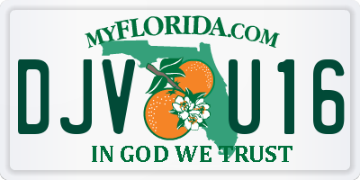 FL license plate DJVU16