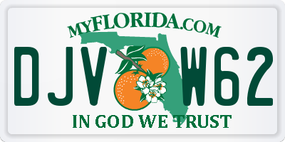 FL license plate DJVW62