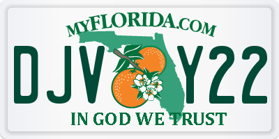 FL license plate DJVY22