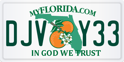 FL license plate DJVY33