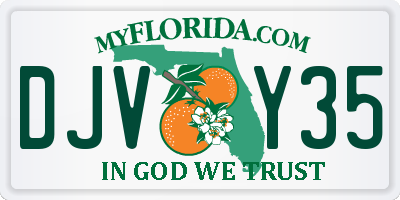 FL license plate DJVY35