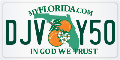FL license plate DJVY50