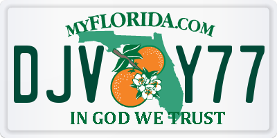 FL license plate DJVY77