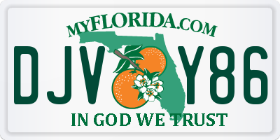 FL license plate DJVY86