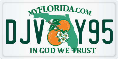 FL license plate DJVY95