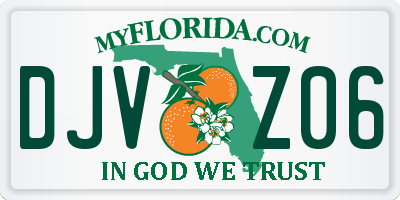 FL license plate DJVZ06