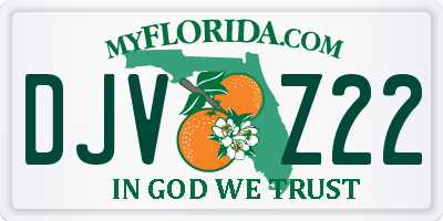 FL license plate DJVZ22