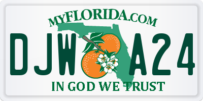 FL license plate DJWA24