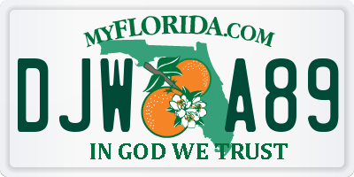 FL license plate DJWA89