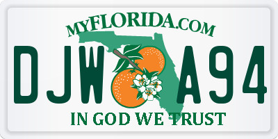 FL license plate DJWA94