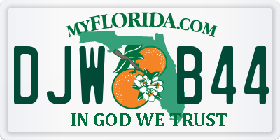 FL license plate DJWB44