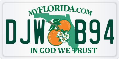 FL license plate DJWB94