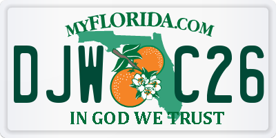 FL license plate DJWC26