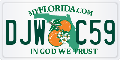 FL license plate DJWC59