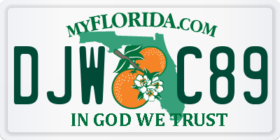 FL license plate DJWC89