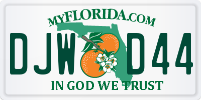 FL license plate DJWD44