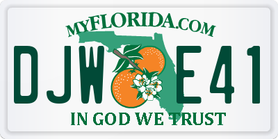 FL license plate DJWE41