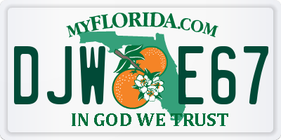 FL license plate DJWE67