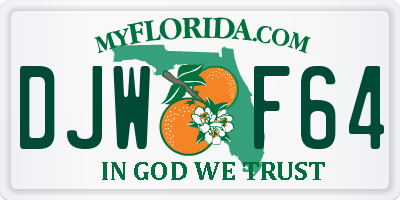 FL license plate DJWF64