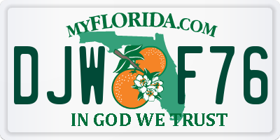FL license plate DJWF76