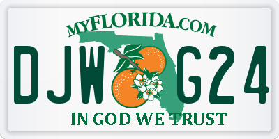 FL license plate DJWG24
