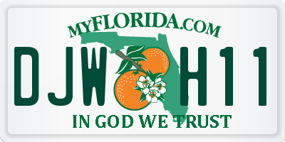FL license plate DJWH11