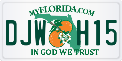 FL license plate DJWH15