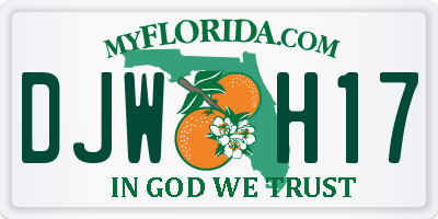 FL license plate DJWH17