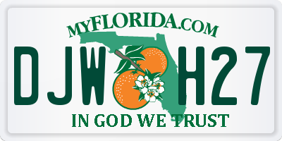 FL license plate DJWH27