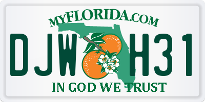 FL license plate DJWH31