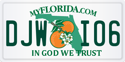 FL license plate DJWI06