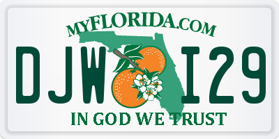 FL license plate DJWI29